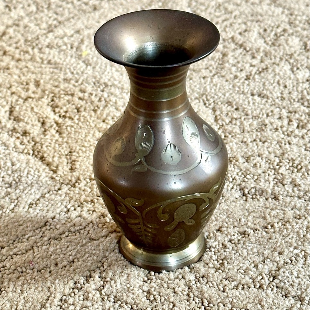 Vintage Brass Bud Vase - Picture 4 of 6